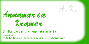 annamaria kramer business card