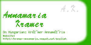 annamaria kramer business card